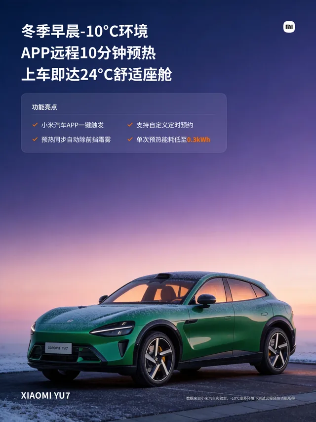 汽车功能宣传海报,紫调暮色雪地